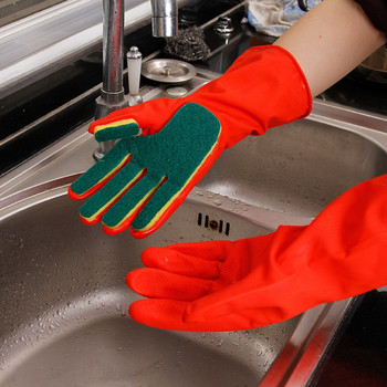Миене на съдове Почистващи ръкавици Силиконова гумена гъба Ръкавица Домакински скрубер Кухненски чисти инструменти Dropshipping Кухня