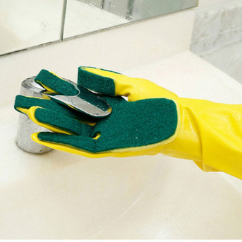 Миене на съдове Почистващи ръкавици Силиконова гумена гъба Ръкавица Домакински скрубер Кухненски чисти инструменти Dropshipping Кухня