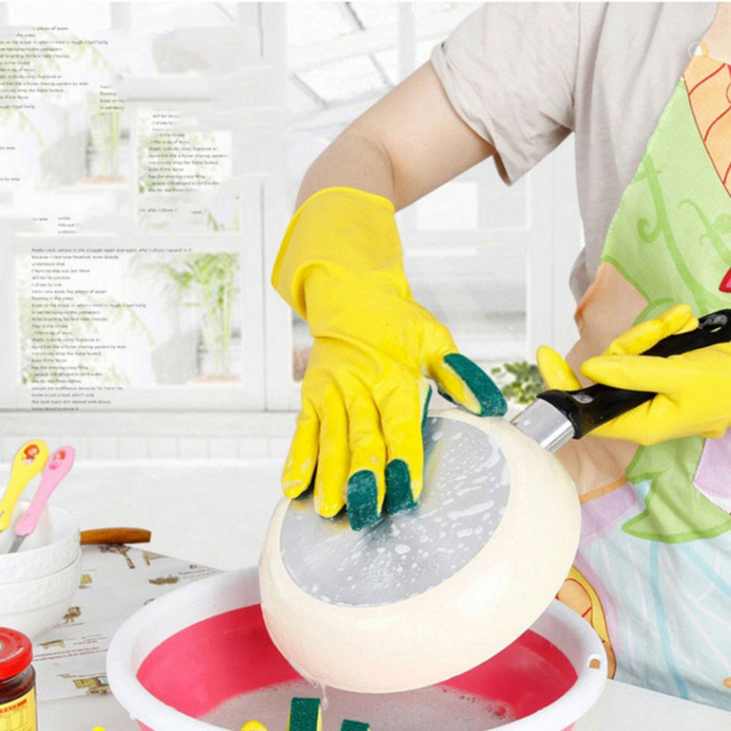 Γάντια καθαρισμού πλυσίματος πιάτων Γάντι από καουτσούκ σιλικόνης σφουγγάρι οικιακής χρήσης καθαριστικό κουζίνας Εργαλεία καθαρισμού Dropshipping Κουζίνα
