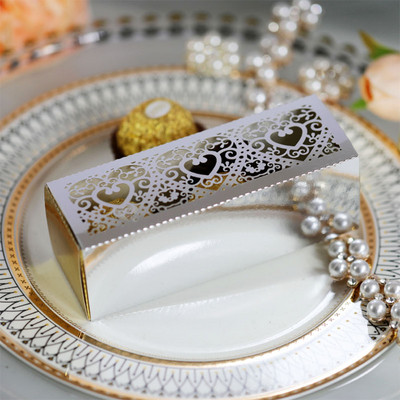 Kuum müük kullast hõbedast südamega küpsisekarp lastele sünnipäevaks mõeldud kommikarp Pulmadražeede karp ürituste peotarvete pakkimiseks