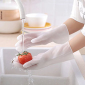 1 paar majapidamistööde puhastuskindaid pesu veekindel plastikust paks kinnas majapidamises puhastamiseks libisemiskindlad vastupidavad kööginõuded