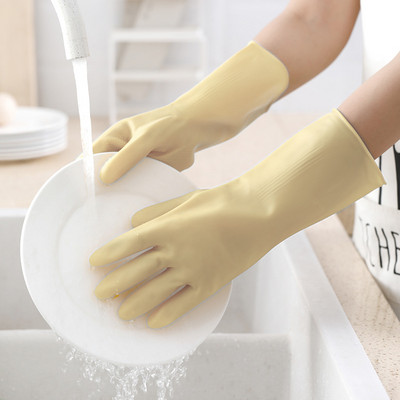 1 paar majapidamistööde puhastuskindaid pesu veekindel plastikust paks kinnas majapidamises puhastamiseks libisemiskindlad vastupidavad kööginõuded