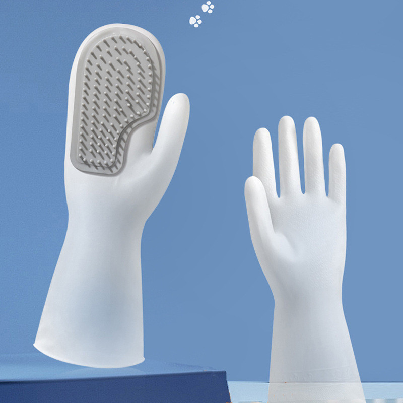 Majapidamiskindad Multifunktsionaalne hari Majapidamisnõudepesukindad Plastikust Lateks Veekindel Köök Puhastage majapidamispesu pesunõud