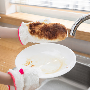 Νέα αντικολλητικά γάντια πλυσίματος πιάτων λαδιού Βούρτσα καθαρισμού μπολ κουζίνας Αδιάβροχα γάντια κουζίνας βαρέως τύπου θερμαινόμενο νοικοκυριό