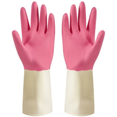 1 par kućanskih rukavica Debele rukavice za pranje posuđa od lateksa za višekratnu upotrebu Kuhinjska ribača Spužva za pranje posuđa Gumene rukavice Alat za čišćenje