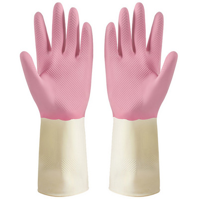 1 par kućanskih rukavica Debele rukavice za pranje posuđa od lateksa za višekratnu upotrebu Kuhinjska ribača Spužva za pranje posuđa Gumene rukavice Alat za čišćenje