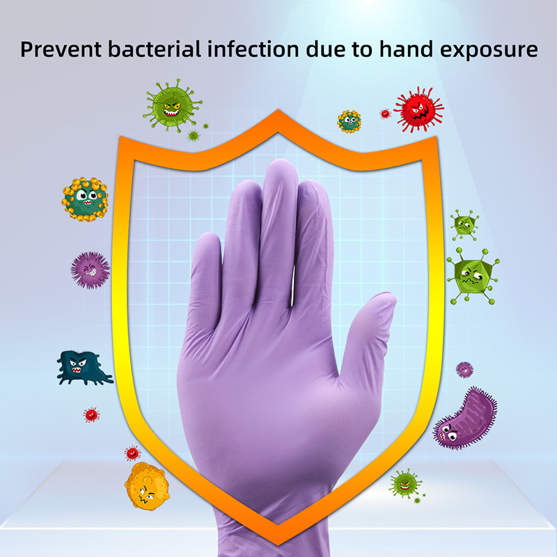 Γάντια Μωβ Πούδρα Δωρεάν Λάτεξ Κουζίνα Καθαρισμός Σπίτι Κηπουρική Κούρεμα Μακιγιάζ Ψάρεμα Πλύσιμο πιάτων Αδιάβροχο PVC μιας χρήσης