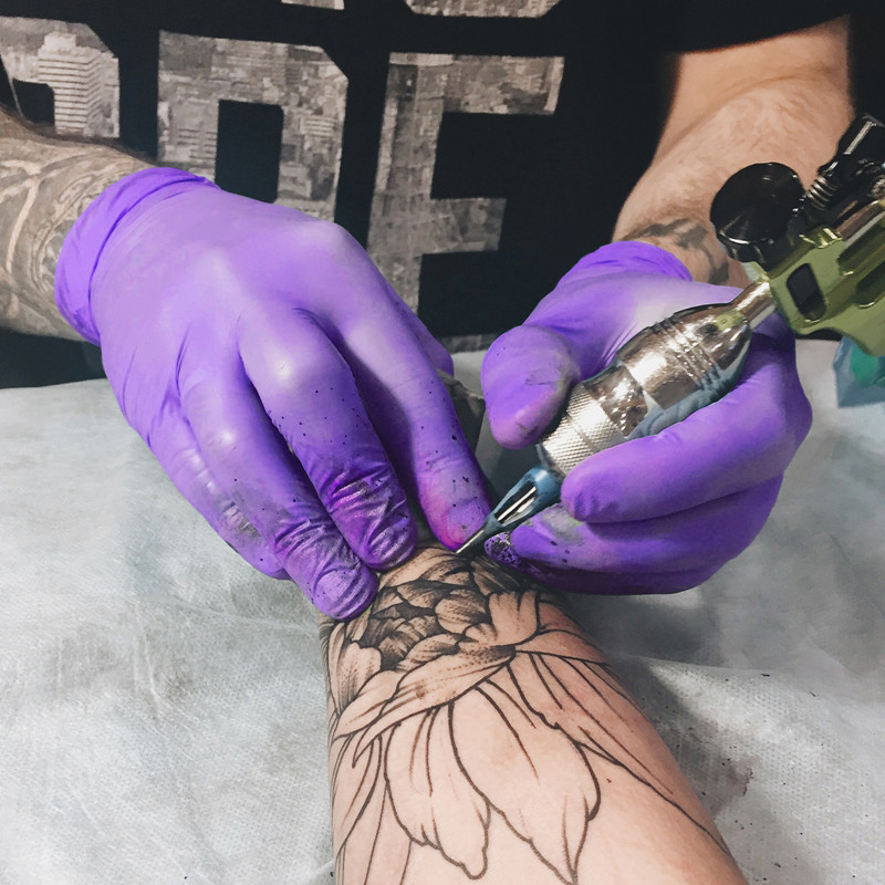 Γάντια Μωβ Πούδρα Δωρεάν Λάτεξ Κουζίνα Καθαρισμός Σπίτι Κηπουρική Κούρεμα Μακιγιάζ Ψάρεμα Πλύσιμο πιάτων Αδιάβροχο PVC μιας χρήσης