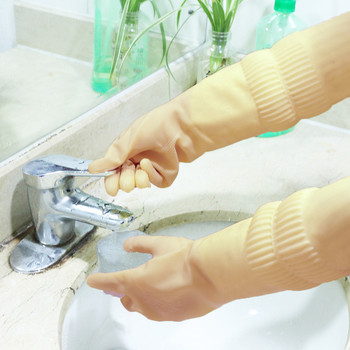 1 ζευγάρι γάντια πλυσίματος πιάτων κουζίνας Γάντια πλυσίματος πιάτων οικιακής χρήσης Εργαλεία γάντι για καθαρισμό πιάτων Gadget Ανθεκτικό στο σκίσιμο αδιάβροχο