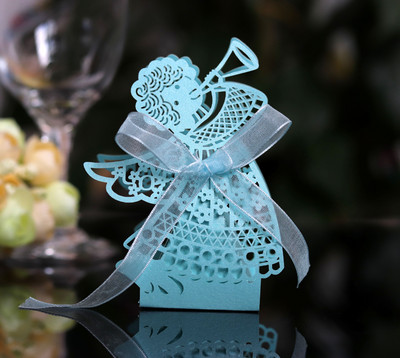 25 tk roosa tüdruku šokolaadipaberist kasti pulmainglikarp laserõõnsate kommikarpide pakend beebiõhtu sünnipäevapeo tarvikute jaoks