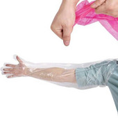 50gab Vienreizējās lietošanas veterinārā apsēklošana taisnās zarnas rokas garie cimdi Cūkas Govis Cimdi cimdi vienreizējās lietošanas guantes nitrilo guantes
