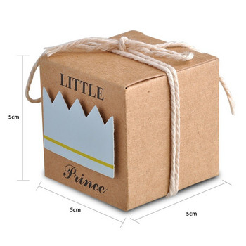 Joy-Enlife 20 бр. Кутия за бонбони от крафт хартия Подаръци за бебешки празници за рожден ден на гости Babyshower Boy Girl Подаръчна чанта Парти доставки