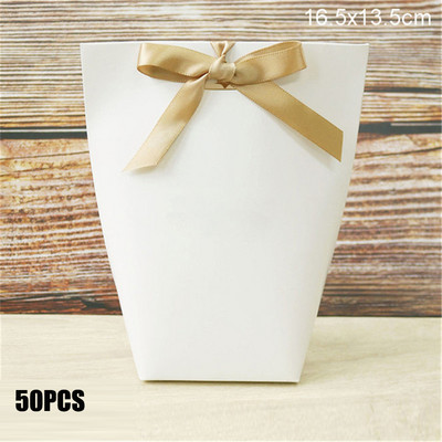 50 kom/lot crno-bijela bronzing francuska Merci papirnata vrećica za slatkiše, pakiranje za poklon kutiju za slatkiše, vrećica za poklone za vjenčanje, rođendan