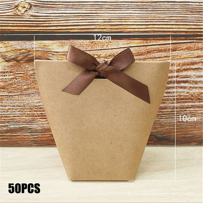 50 kom/lot crno-bijela bronzing francuska Merci papirnata vrećica za slatkiše, pakiranje za poklon kutiju za slatkiše, vrećica za poklone za vjenčanje, rođendan