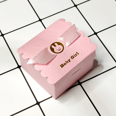 Euroopa beebipoiste tüdrukute peo ingli kommikarbid Baby Shower soosib beebi sünnipäevapeo maiustuste karpi šokolaadikoti karp