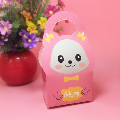 Armas multikas loomade kommikarp Beebi dušš teenetekarp Laste sünnipäevapeo kaunistused kinkekarbi kook suupiste küpsised paberist kommikott