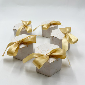 Кутия за бонбони в мраморен стил Сватба Baby Shower Рожден ден Коледа Ден на Свети Валентин Парти Кутия за подаръци Приемане на частна персонализация