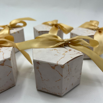 Кутия за бонбони в мраморен стил Сватба Baby Shower Рожден ден Коледа Ден на Свети Валентин Парти Кутия за подаръци Приемане на частна персонализация