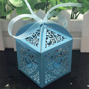 10/50/100 tk armastussüda laserlõigatud õõneskäru Sooduskingitused Kommikarp koos lindiga Baby Shower Sünnipäeva pulmapeotarbed