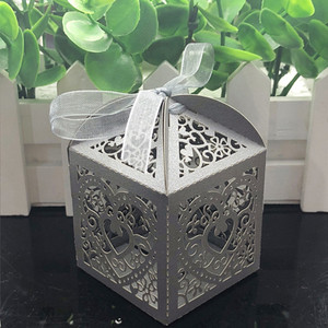 10/50/100 tk armastussüda laserlõigatud õõneskäru Sooduskingitused Kommikarp koos lindiga Baby Shower Sünnipäeva pulmapeotarbed