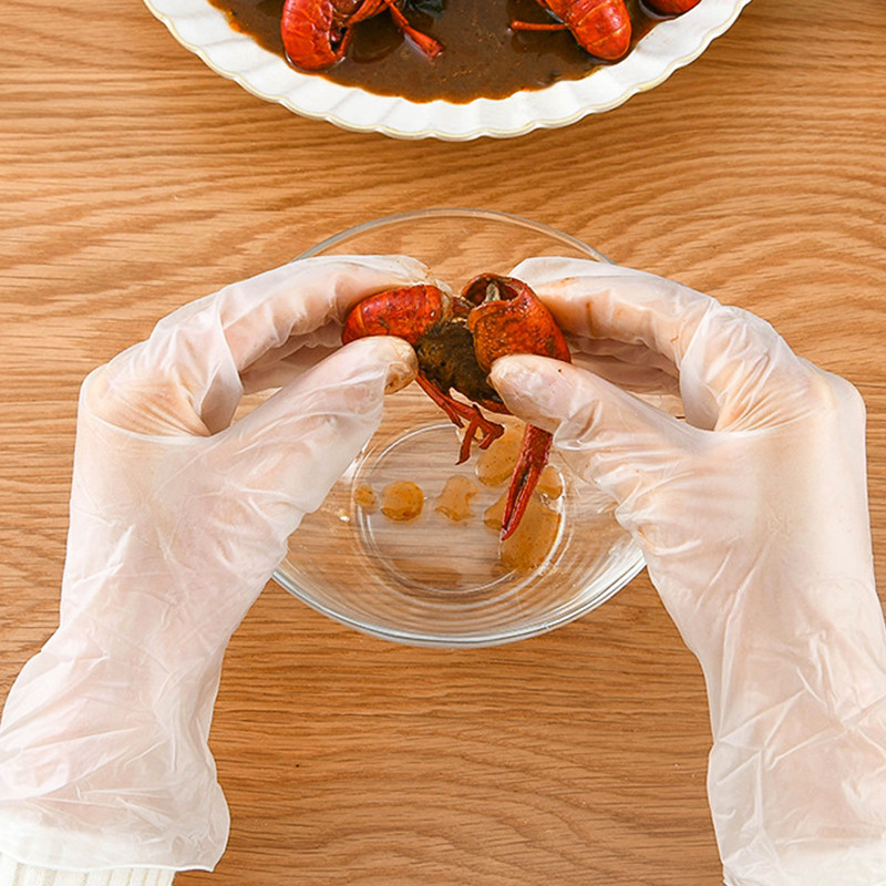 Skaidrios pirštinės Lateksas Virtuvė Namų valymas Sodininkystė Plaukų kirpimas Makiažas Žvejyba Indų plovimas Tatuiruotė Vienkartinė Neperšlampama