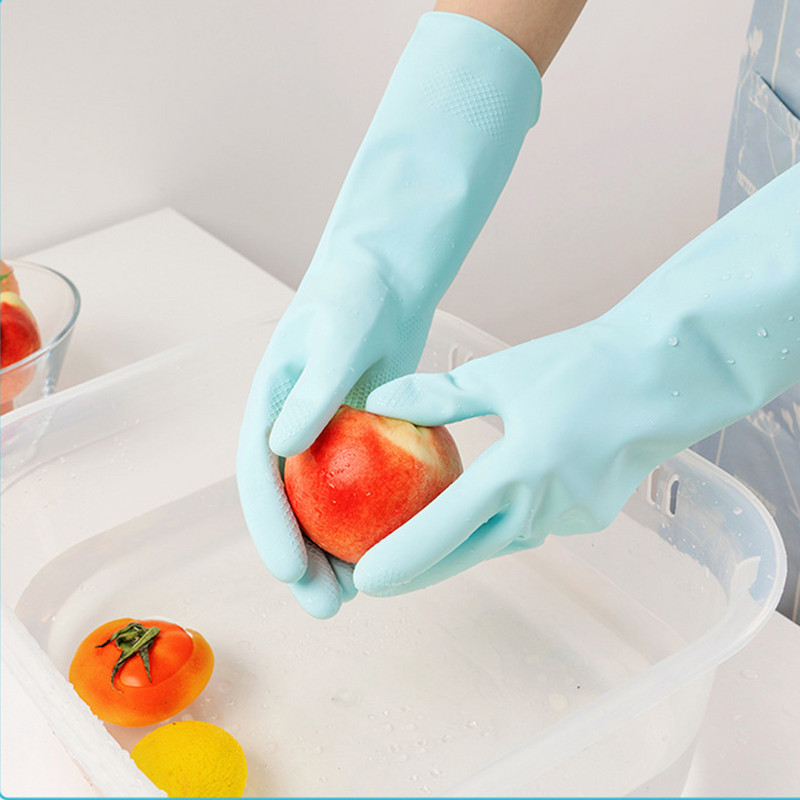 Thicken Beef Tendon Kummist Käsimantel Lateks Kulumiskindel pesu Nõud Majapidamistööd Riidepesu Pesemine Auto Veekindlad Kindad