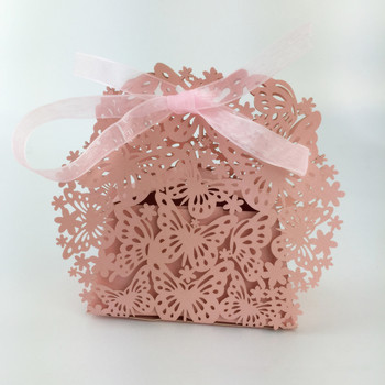 50 τμχ/παρτίδα δημιουργική μπομπονιέρα Butterfly Μπομπονιέρες γάμου και κουτί δώρου Προμήθειες για πάρτι Ρομαντικές μπομπονιέρες mariage