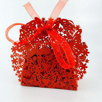 50 τμχ/παρτίδα δημιουργική μπομπονιέρα Butterfly Μπομπονιέρες γάμου και κουτί δώρου Προμήθειες για πάρτι Ρομαντικές μπομπονιέρες mariage