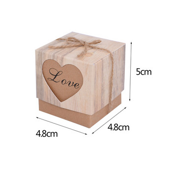 10 τεμ. Χαρτί Kraft Κουτί δώρου με καραμέλα Love Heart Crown Δώρα Τσάντες Μπομπονιέρες πάρτι για καλεσμένους Γάμος Baby Shower Διακόσμηση γενεθλίων