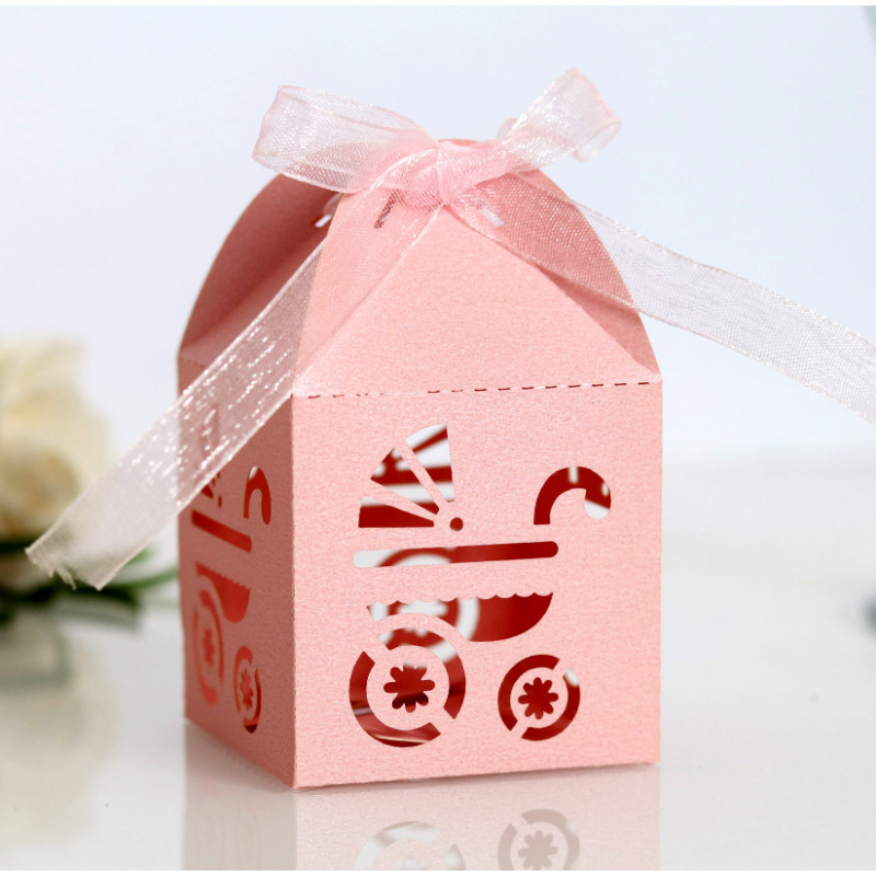 50 tk beebiauto kommikarp kinkepakend Kotid lindiga karbid Baby Shower sünnipäeva ristimispeo kaunistused külalistele