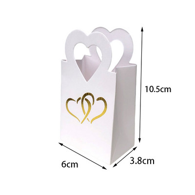 50 tk Euroopa kommikarp Šokolaad Armastus Südames Kinkekarbid Pakend Käekotid Baby Shower Pulma sünnipäevapeo kaunistus