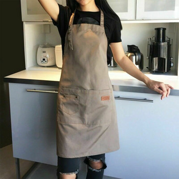 Нова мода платнени кухненски престилки за жени мъже готвач работна престилка за скара ресторант бар магазин кафенета красота нокти студия униформа