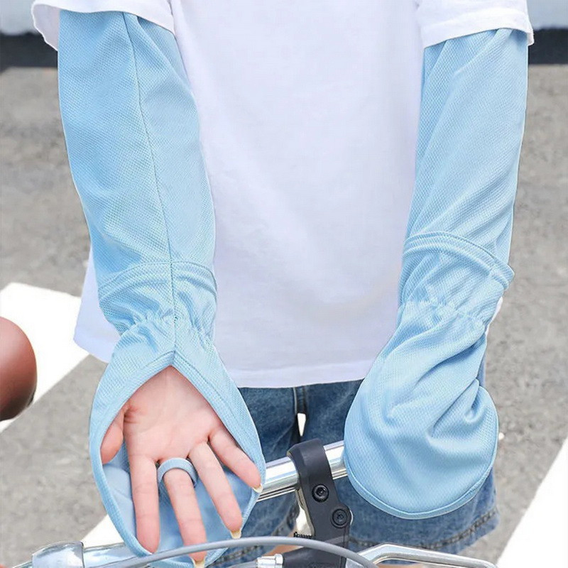 Ice Silk Sleeve Apsauginis kremas nuo saulės Rankogalių Pirštinės Anti-UV ledo rankovės Rankos Apsauginės nuo saulės Rankovės Vasaros Laisvos Kietos Vairavimo Dviračiai Moterys Vyrai