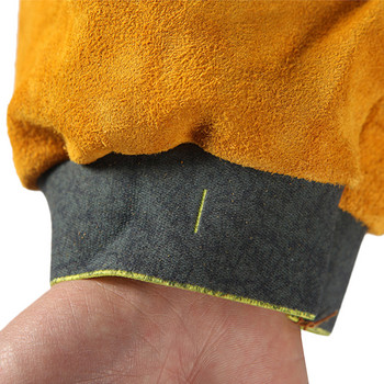 Кожени работни ръкави за заваряване Протектор за ръце за заваряване Незалепваща подплата Устойчив на топлина Огнеупорен ръкав за защита на ръцете Топлоустойчив