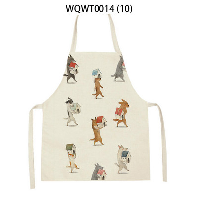 WQWT0014 Kuhinjske pregače za žene Lanene pregače Pregača za čišćenje kućanstva Vodootporna pregača kuhara za kuhanje za djecu