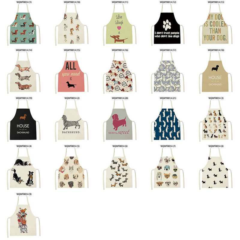 WQWT0014 Kuhinjske pregače za žene Lanene pregače Pregača za čišćenje kućanstva Vodootporna pregača kuhara za kuhanje za djecu