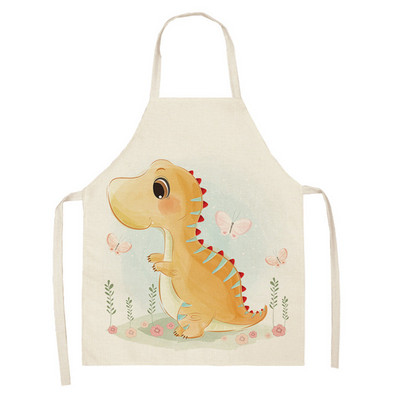 1 tk armsad multifilmi jänese trükitud köögipõlled naistele lastele varrukateta puuvillasest linasest toiduvalmistamise puhastusvahendid