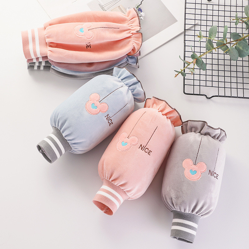 1vnt Rankovės Madingos Mielos Rankovės Vaikams Studentams Moteriška pūkinė striukė Neištepta ir nešvari rankovė Dėvėjimui atsparios darbo rankovės