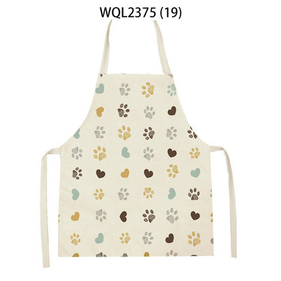 1 tk Kassi graafikaga trükitud kodu köögipõll Linane varrukateta saastumisvastane lastele pudipõll kokk toiduvalmistamine küpsetuspõll kodupuhastusvahendid