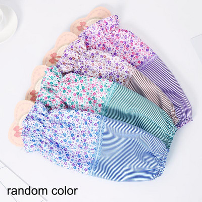 Juhusliku värvi triibulised lillelised varrukad Köögitarbed majapidamistöödeks Käte varrukas 1 paar saastumisvastast õlikindel polüester
