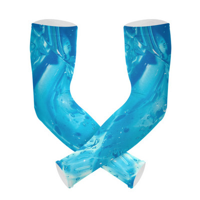 Προσαρμοσμένα ανδρικά γυναικεία μανίκια ψύξης με τρύπα αντίχειρα Αναπνεύσιμη καλοκαιρινή αντηλιακή προστασία από υπεριώδη ακτινοβολία για ποδηλασία τρέξιμο ψάρεμα οδήγηση