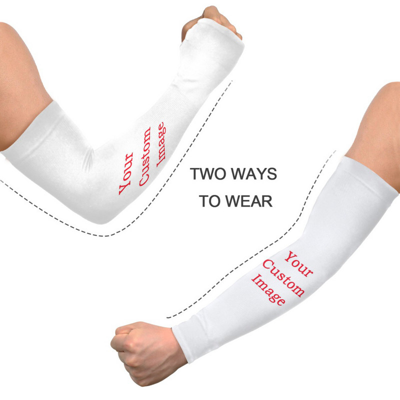 Προσαρμοσμένα ανδρικά γυναικεία μανίκια ψύξης με τρύπα αντίχειρα Αναπνεύσιμη καλοκαιρινή αντηλιακή προστασία από υπεριώδη ακτινοβολία για ποδηλασία τρέξιμο ψάρεμα οδήγηση