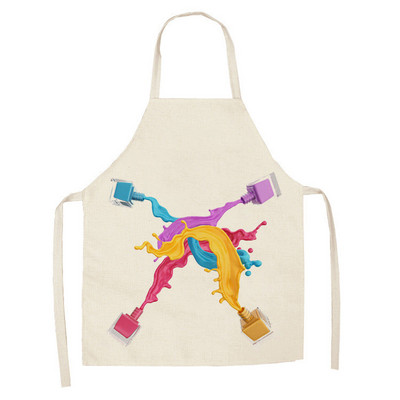 Lenjerie colorată lac de unghii Cosmetice cu teme imprimate șorțuri de bucătărie unisex pentru petrecere de cină șorț de curățat amuzant pentru gătit