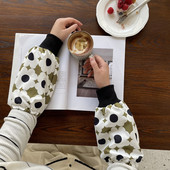 Armsad trükitud käevarrukad kate Vastupidav veekindel käekaitse aiatööde puhastamiseks maalimiseks lugemiseks koerte hooldamiseks