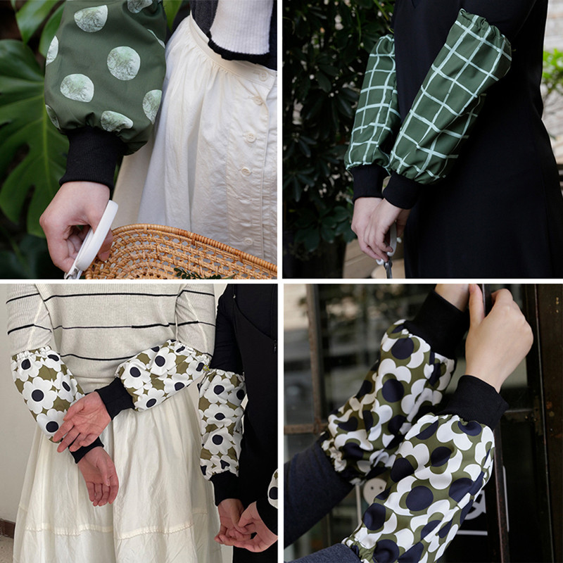 Armsad trükitud käevarrukad kate Vastupidav veekindel käekaitse aiatööde puhastamiseks maalimiseks lugemiseks koerte hooldamiseks