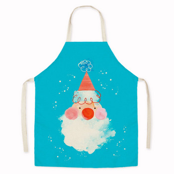 Καλά Χριστουγεννιάτικα μοτίβα λινό μαντηλάκι αμάνικη ποδιά μέσης για ενήλικες Παιδιά Σπίτι Φεστιβάλ Διακόσμηση Κουζίνας Ταμπλιέ μαγειρικής