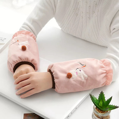 Μανίκι κινουμένων σχεδίων Κορεάτικο βελούδινο μανίκι κατά του λεκέδων Φθινοπωρινό και χειμώνα Φοιτητικό μακρυμάνικο εργοστασιακό μανίκι Χονδρική