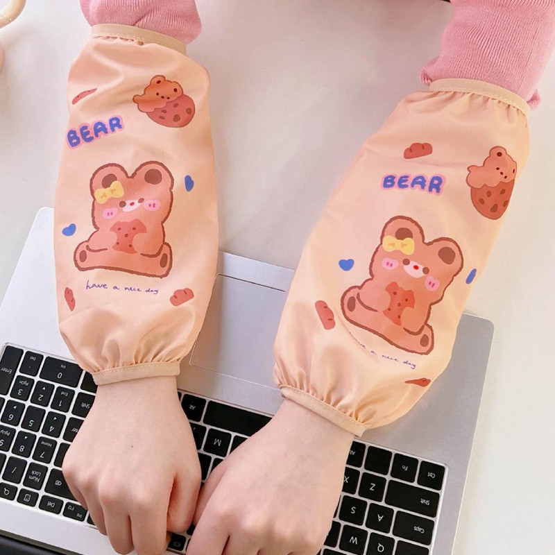 1 paar kasulikku kangast varrukad peen mustriga rasvakindlad köök eriti pikad varrukad Dekoratsioon lai rakendus