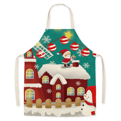 Linane jõulupõll Jõulupäeva riietustarbed Vanema-lapse ülikond põll meestele Küpsetustarvikud Naiste põlled