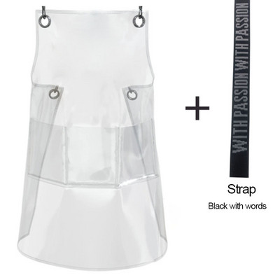 Moodne läbipaistev tööpõll veekindel taskuga Trendikas juuksuri juukseküünestilist Köögitarvikud naistele Meeste vormiriietus